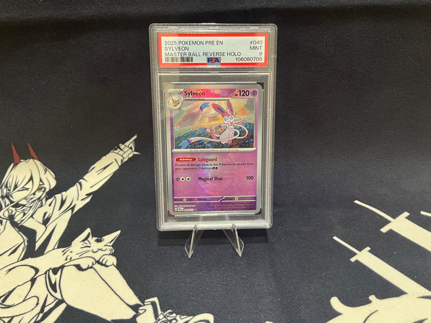 Sylveon Master Ball Rev. Holo - #040 PRE EN PSA Mint 9