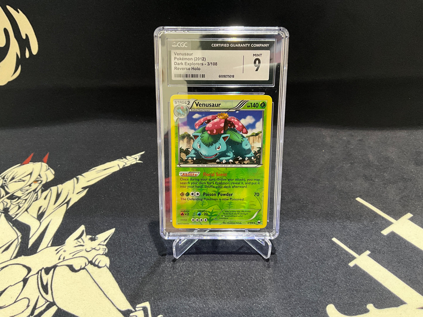 VENUSAUR REVERSE HOLO - #3/108 DARK EXPLORERS CGC 9