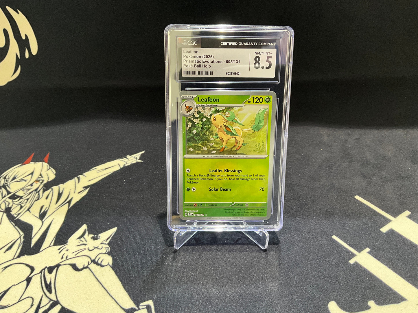 LEAFEON POKEBALL HOLO - #005/131 PRISMATIC EVOLUTION CGC 60
