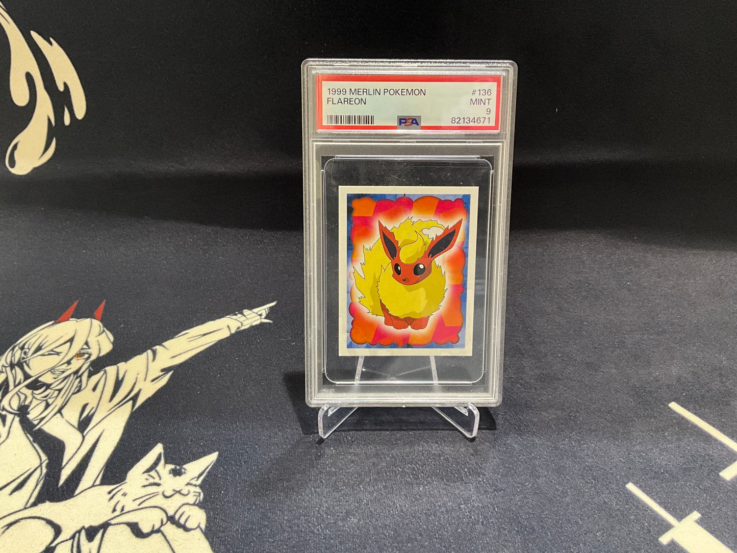 FLAREON 1999 MERLIN #136 PSA 9