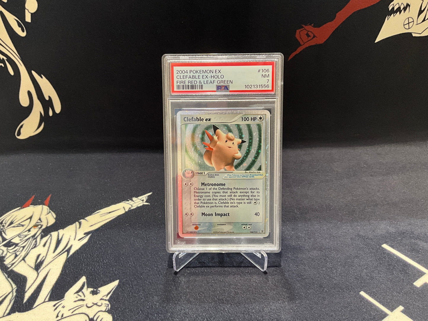 EX FIRE RED & LEAF GREEN 106 CLEFABLE EX-HOLO PSA 7