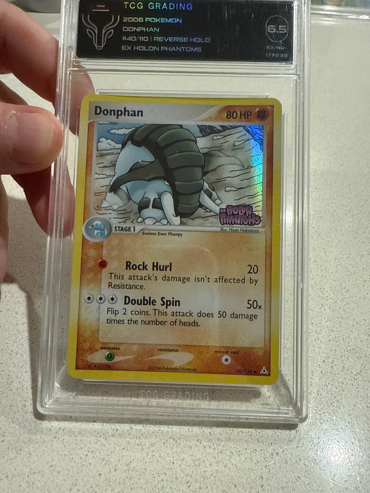 Donphan 40/110 rev holo ex holon phantoms TCG 6.5
