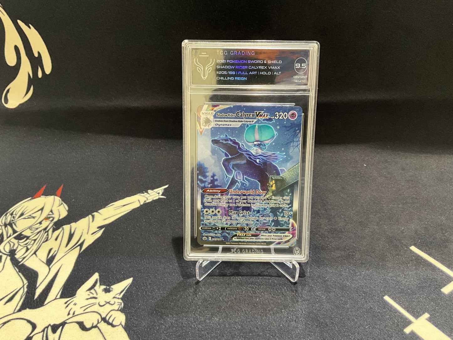 SHADOW RIDER CALYREX VMAX FULL ART - 205/198 BECKETT 9.5