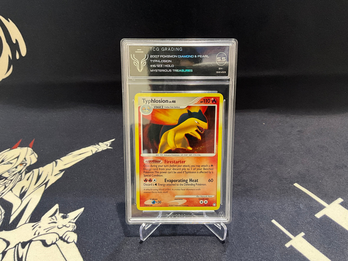 TYPHLOSION LV46 HOLO - #16/123 MYSTERIOUS TREASURES BECKETT 5.5