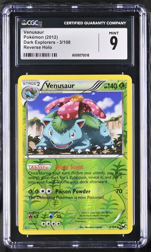 Pokémon Venusaur 3/108 Dark Explorers CGC 9