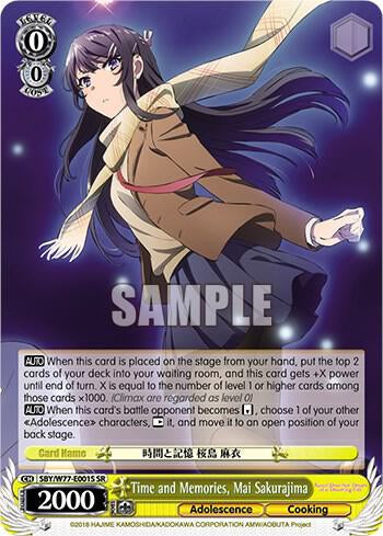 Time and Memories, Mai Sakurajima - (RR) Rascal Does Not Dream of a Dreaming Girl