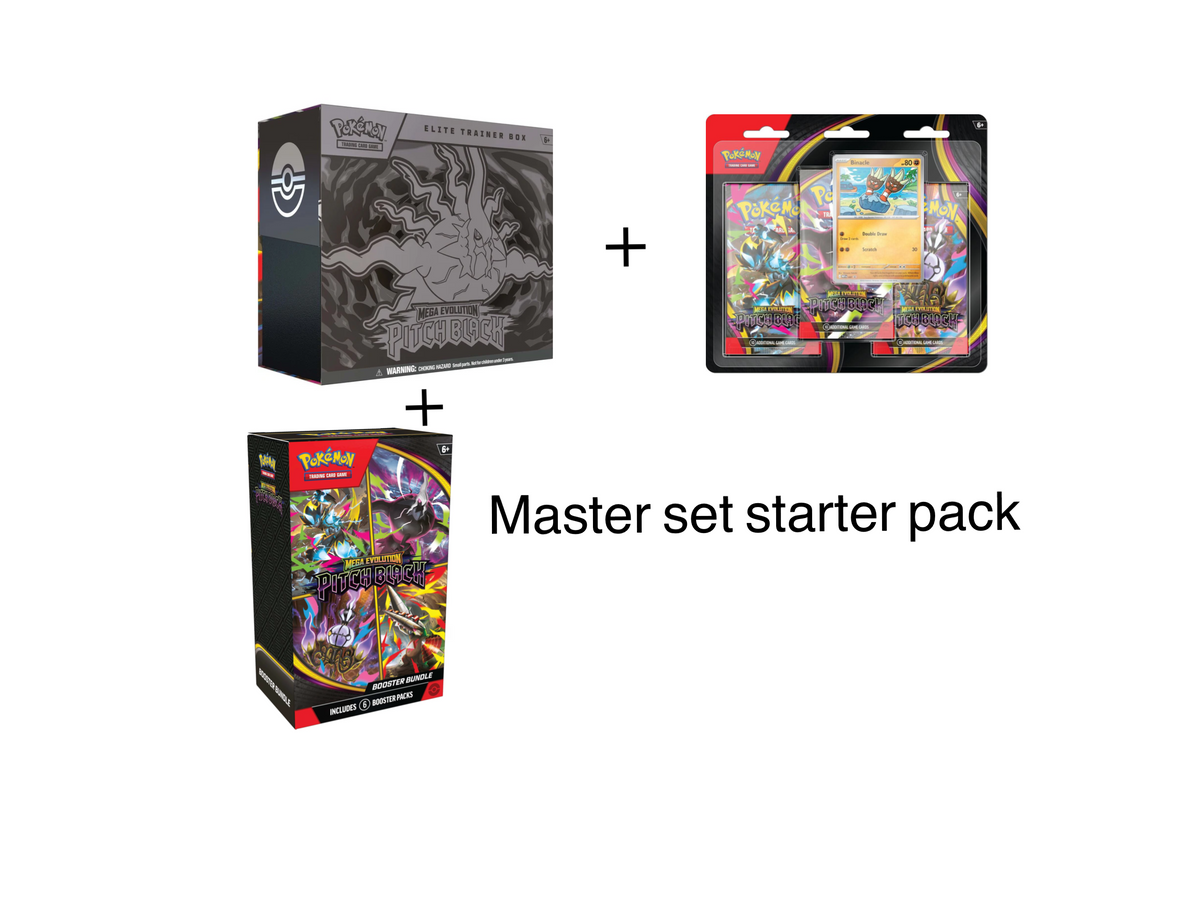 Pokémon TCG: Mega Evolution— Pitch Black Master set starter bundle pre order 17th July 2026