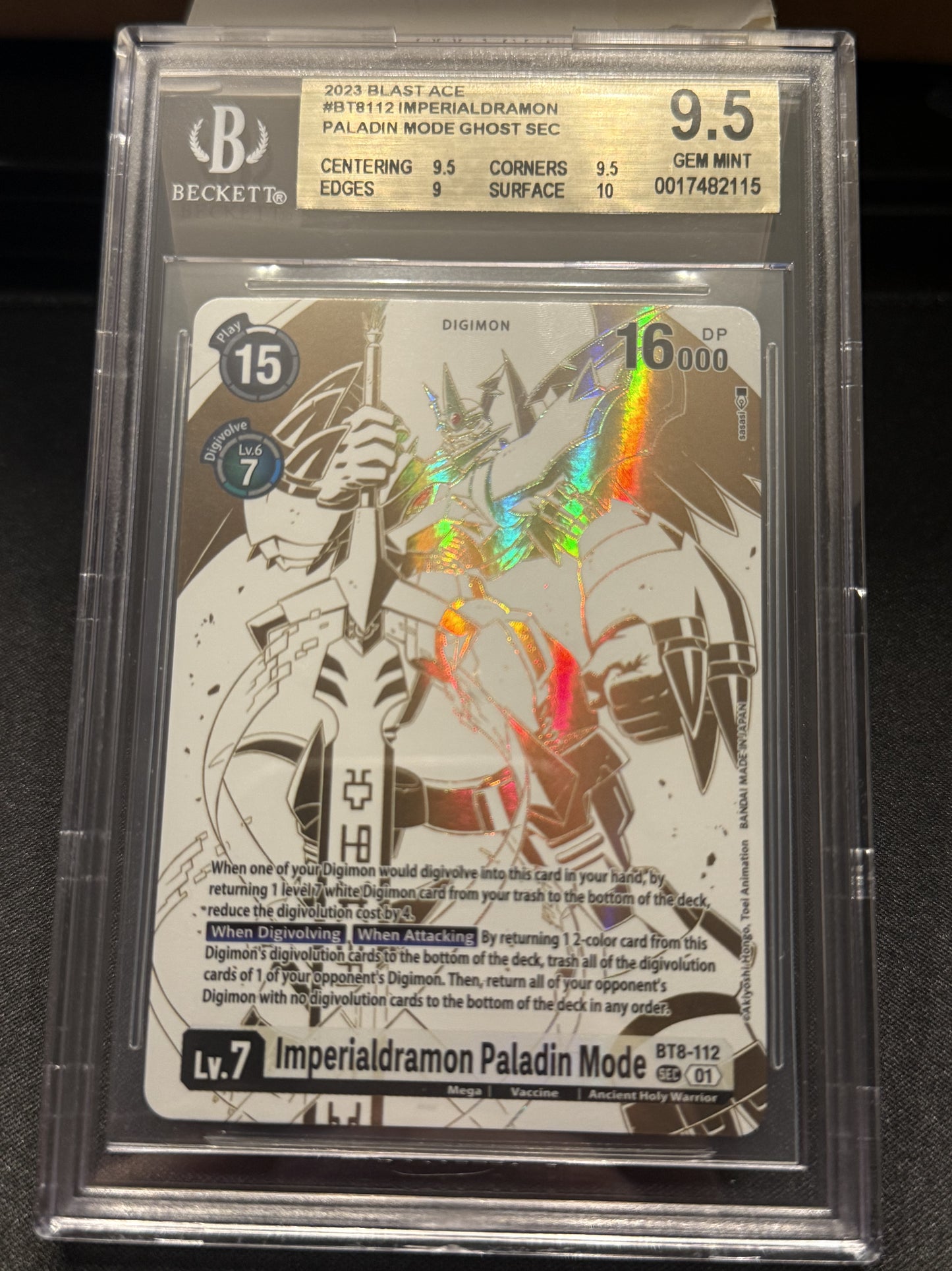Imperialdramon Paladin Mode GHOST SEC BGS 9.5