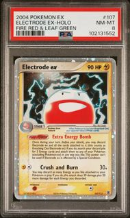 EX FIRE RED & LEAF GREEN 107 ELECTRODE EX-HOLO PSA 8