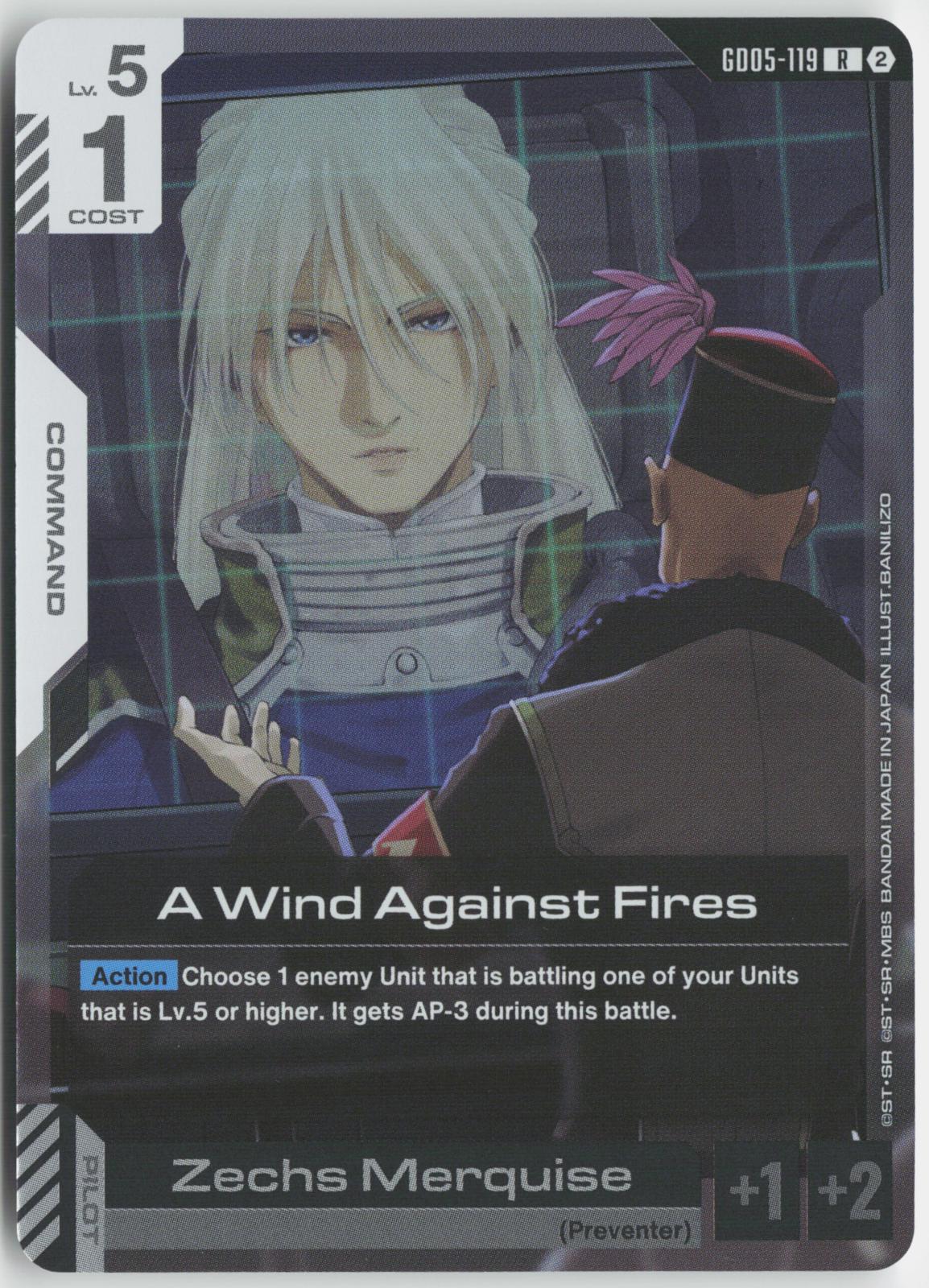 A Wind Against Fires GD05-119 R Freedom Ascension Gundam Holo Near Mint