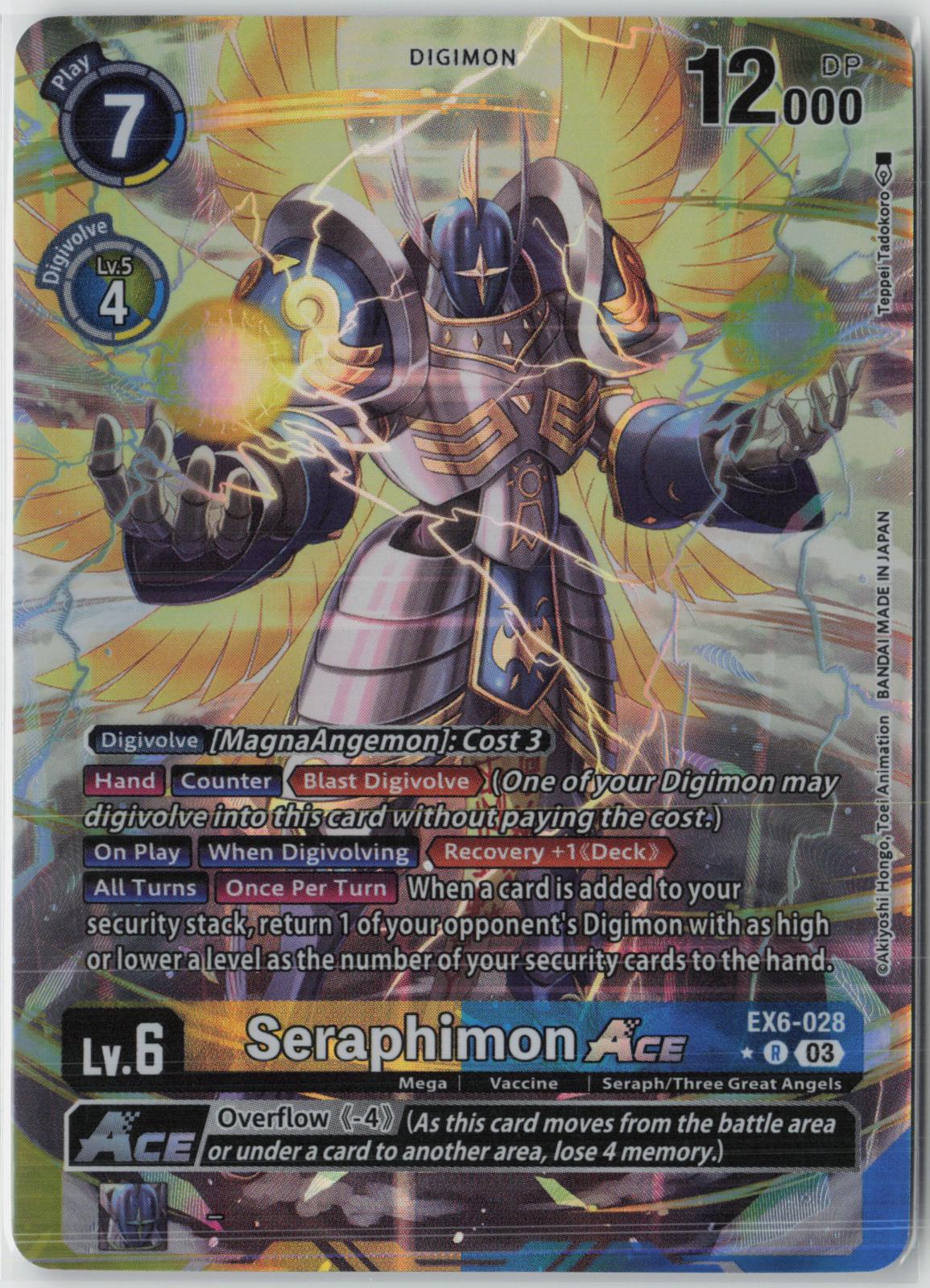 Seraphimon ACE (Alternate Art) EX6-028 R Rare Infernal Ascension Digimon NM