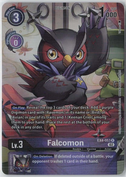 Falcomon (Alternate Art) EX4-053 R Rare Alternative Being Booster Digimon NM
