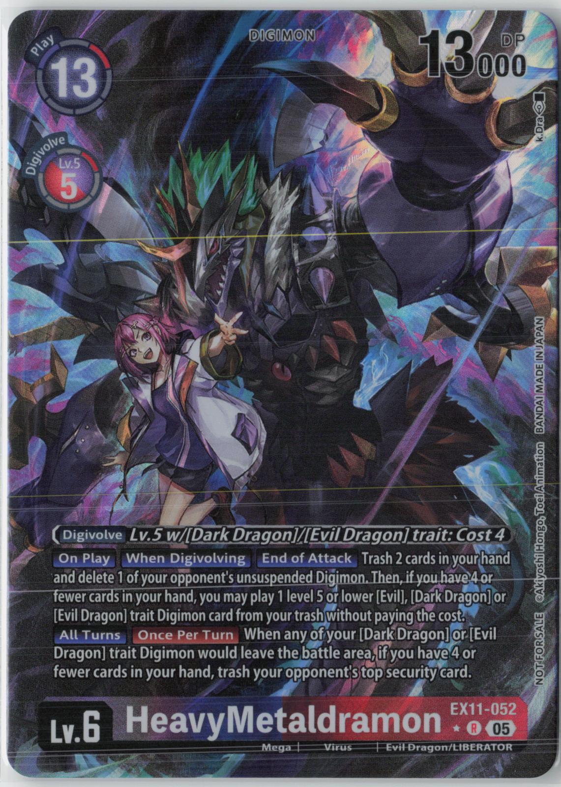 HeavyMetaldramon (EX11-052) Box Topper Digimon NM