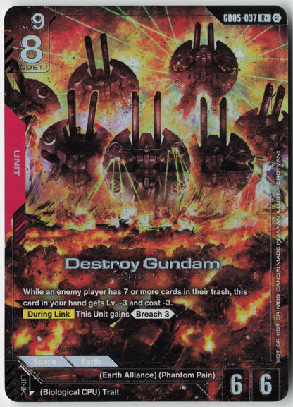 Destroy Gundam GD05-037 R+ Freedom Ascension Gundam Holo Near Mint