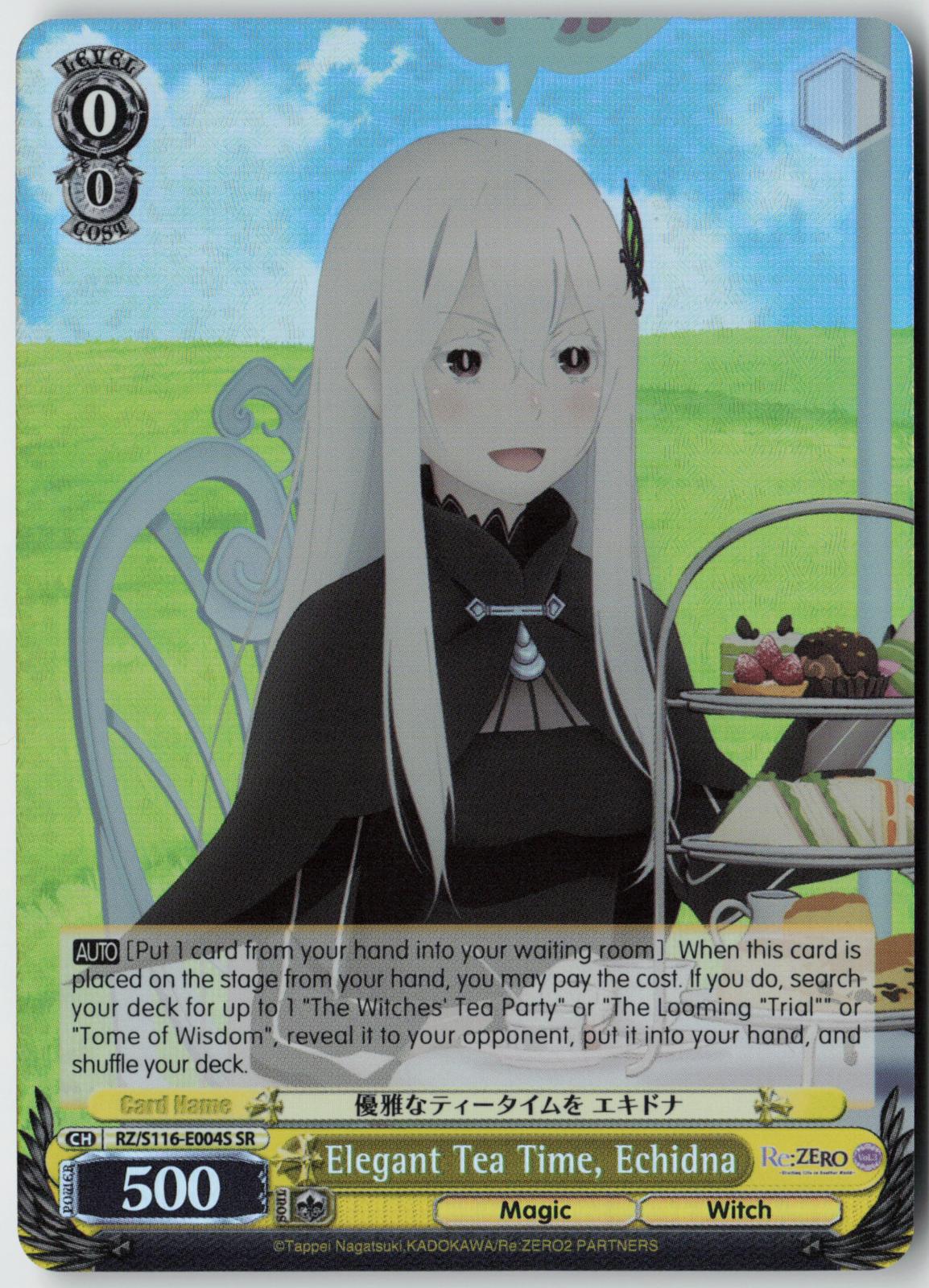 Elegant Tea Time, Echidna (SR) RZ/S116-E004S Re:ZERO Vol.3  NM