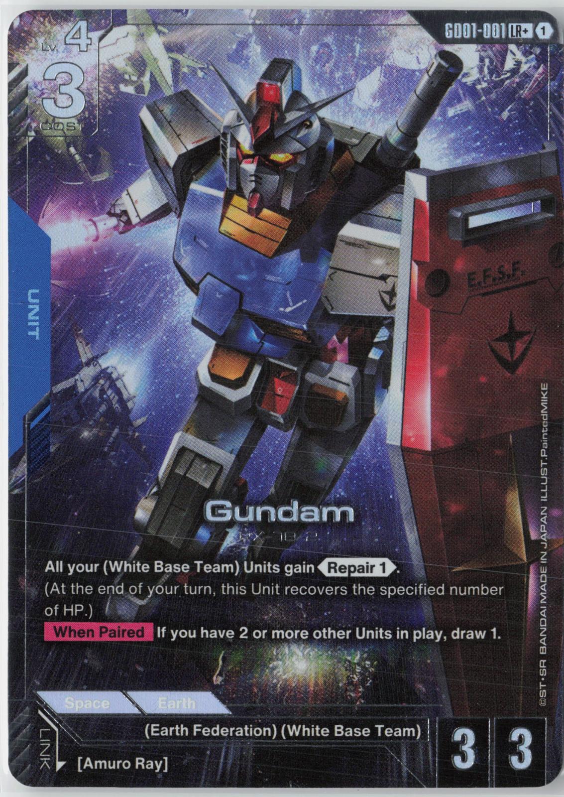 Gundam (GD01-001) (LR+) GD01-001 LR+ Newtype Rising Gundam Near Mint