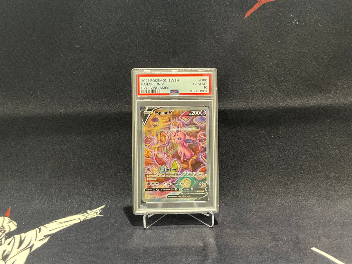 EVOLVING SKIES 180 FULL ART/ESPEON V PSA 10.