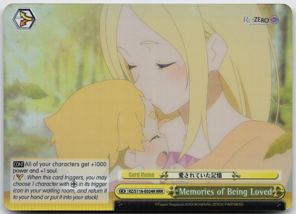 Memories of Being Loved (RRR) RZ/S116-E024R Re:ZERO Vol.3  NM