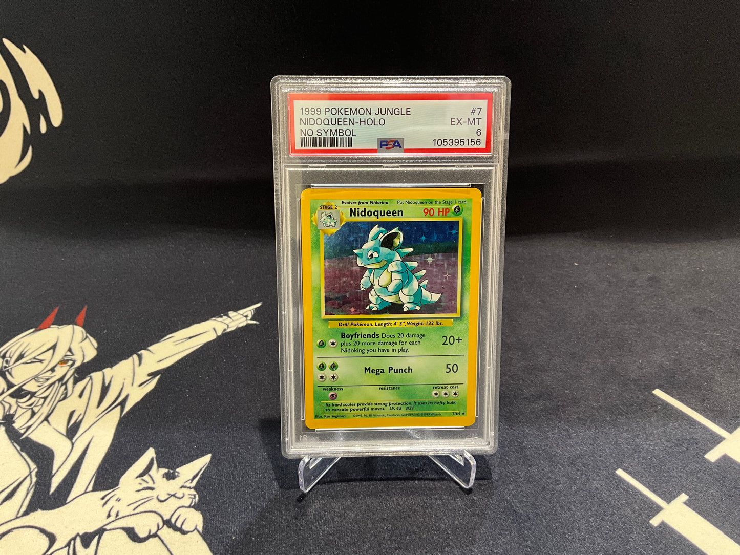 NIDOQUEEEN NO SYMBOL HOLO - #7/64 JUNGLE PSA 6