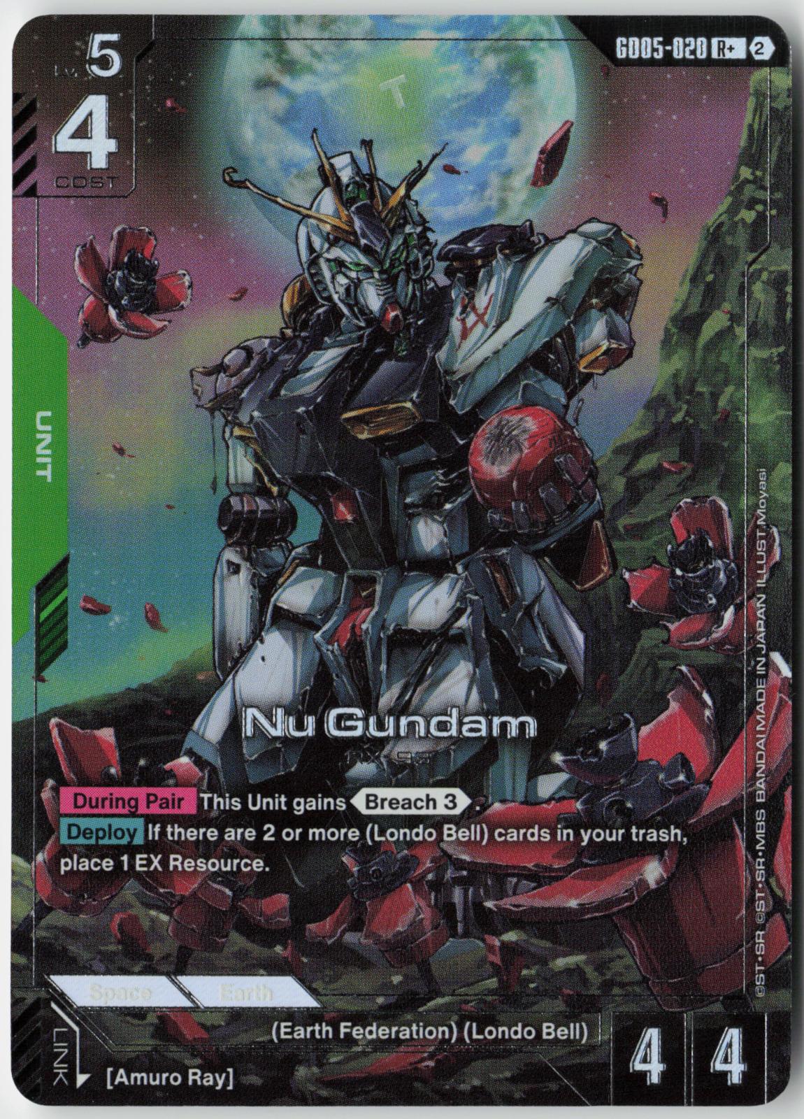 Nu Gundam (GD05-020) GD05-020 R+ Freedom Ascension Gundam Holo Near Mint
