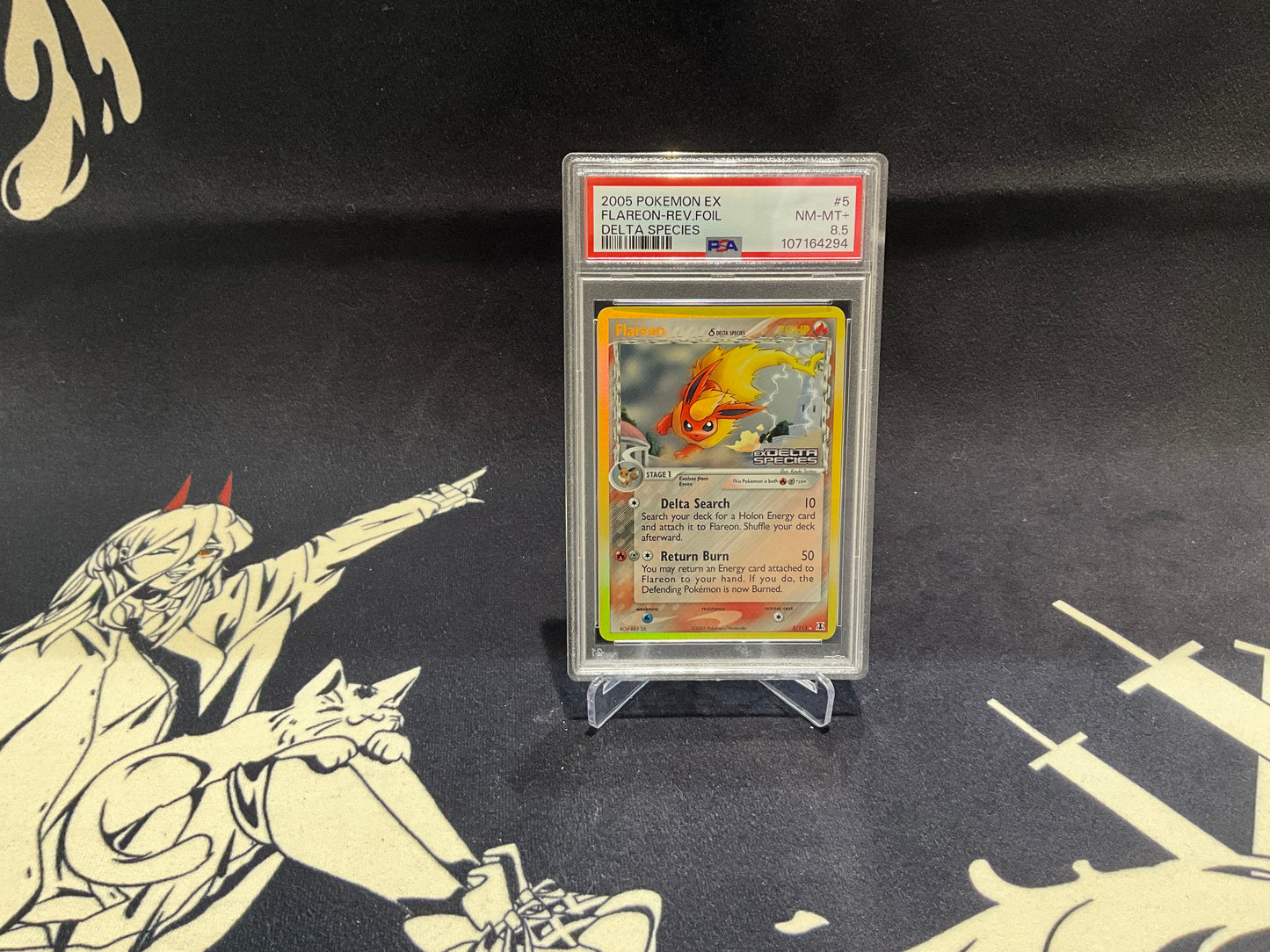 FLAREON REVERSE FOIL DELTA SPECIES PSA 8.5