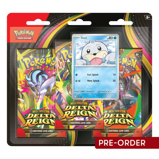 Pokemon TCG Mega Evolutions 6 Delta Reign Three Booster Blister