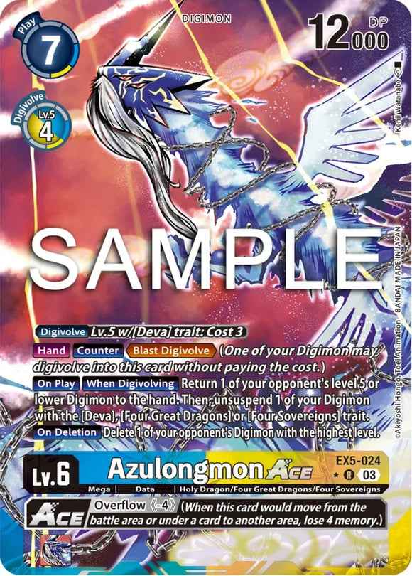 Azulongmon Ace (Alternate Art) - Animal Colosseum (EX05)