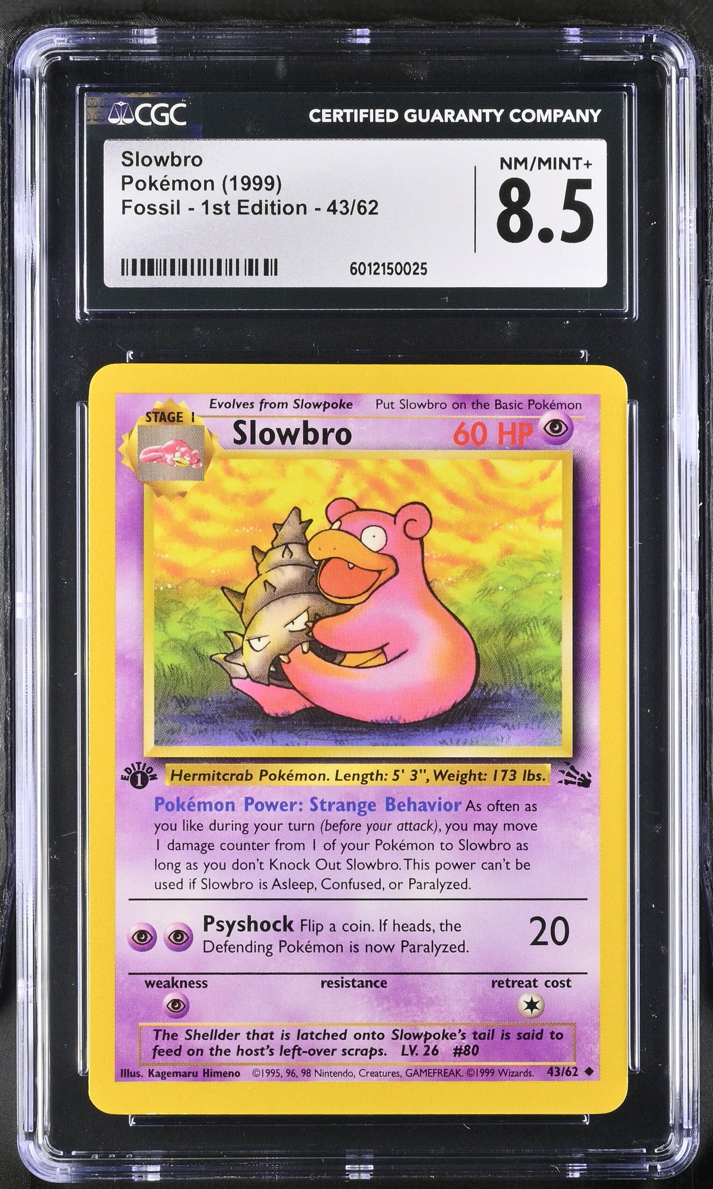 Slowbro 43/62 1999 Fossil - 1st Edition Uncommon