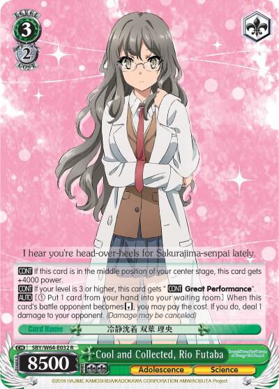 Cool and Collected, Rio Futaba - Rascal Does Not Dream of Bunny Girl Senpai