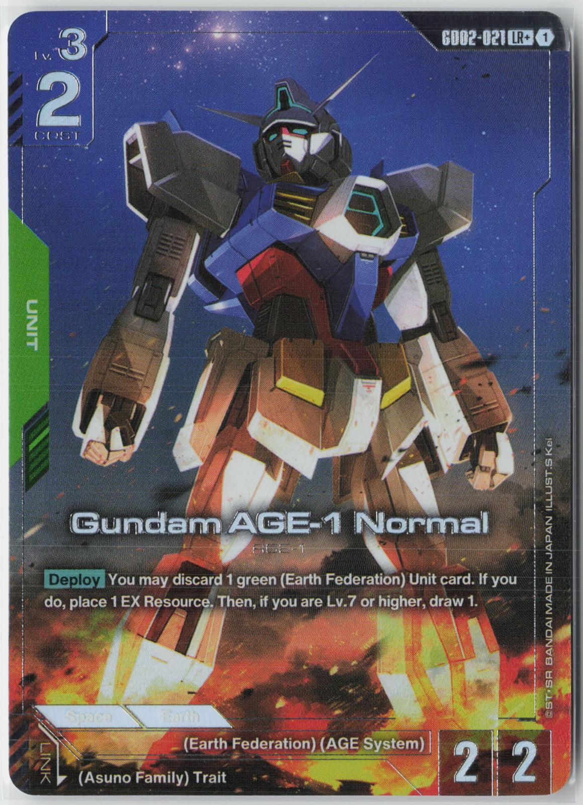 Gundam AGE-1 Normal (LR+) GD02-021 LR+ Dual Impact Gundam Near Mint