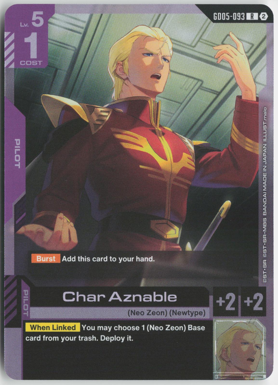 Char Aznable GD05-093 R Freedom Ascension Gundam Holo Near Mint