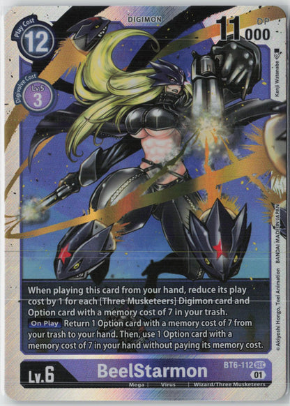 BeelStarmon BT6-112 SEC Secret Rare Double Diamond Digimon Near Mint