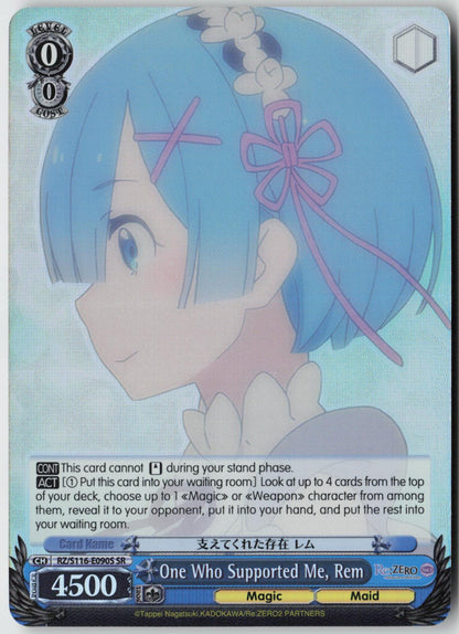One Who Supported Me, Rem (SR) RZ/S116-E090S Re:ZERO Vol.3  NM
