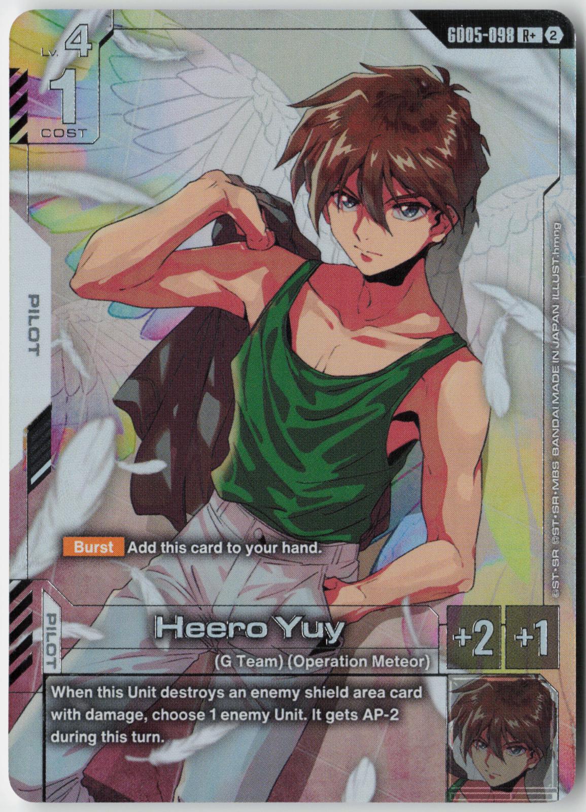 Heero Yuy GD05-098 R+ Freedom Ascension Gundam Holo Near Mint