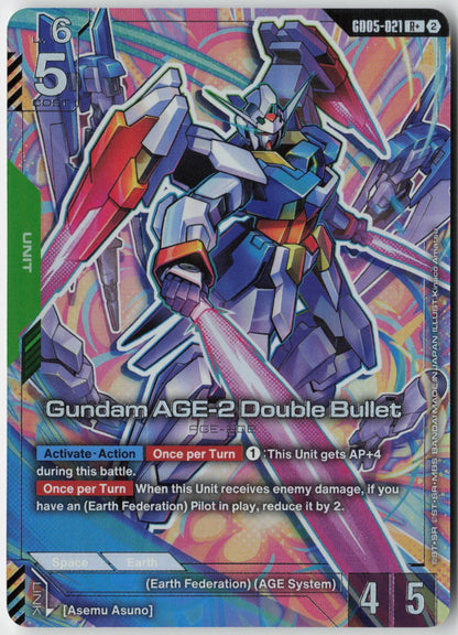 Gundam AGE-2 Double Bullet GD05-021 R+ Freedom Ascension Gundam Holo Near Mint