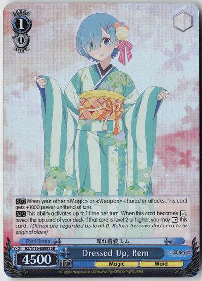 Dressed Up, Rem (SR) RZ/S116-E088S Re:ZERO Vol.3  NM