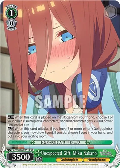 Unexpected Gift, Miku Nakano (SR) - The Quintessential Quintuplets 2
