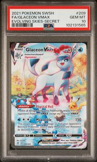 EVOLVING SKIES 209 FULL ART/GLACEON VMAX SECRET PSA 10!
