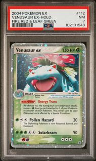 EX FIRE RED & LEAF GREEN 112 VENUSAUR EX-HOLO PSA 7